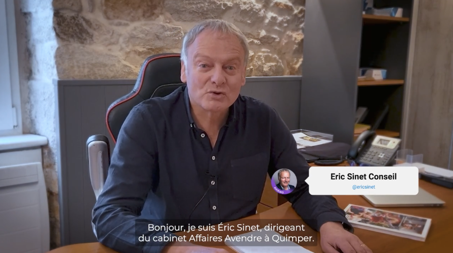 Eric Sinet en présentation vidéo